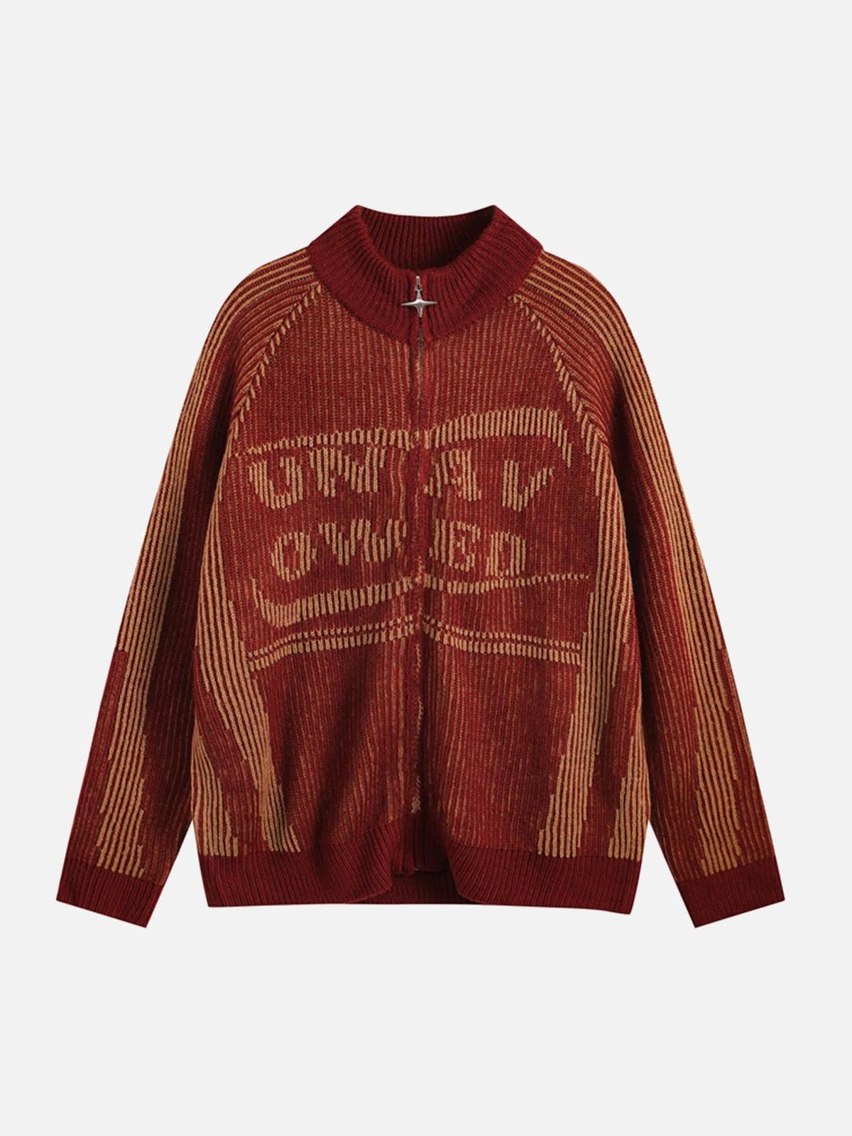 Concert Outfit Stand Collar Cardigan Zip Up Sweater Concert Outfit Stand Collar Cardigan Zip Up Sweater