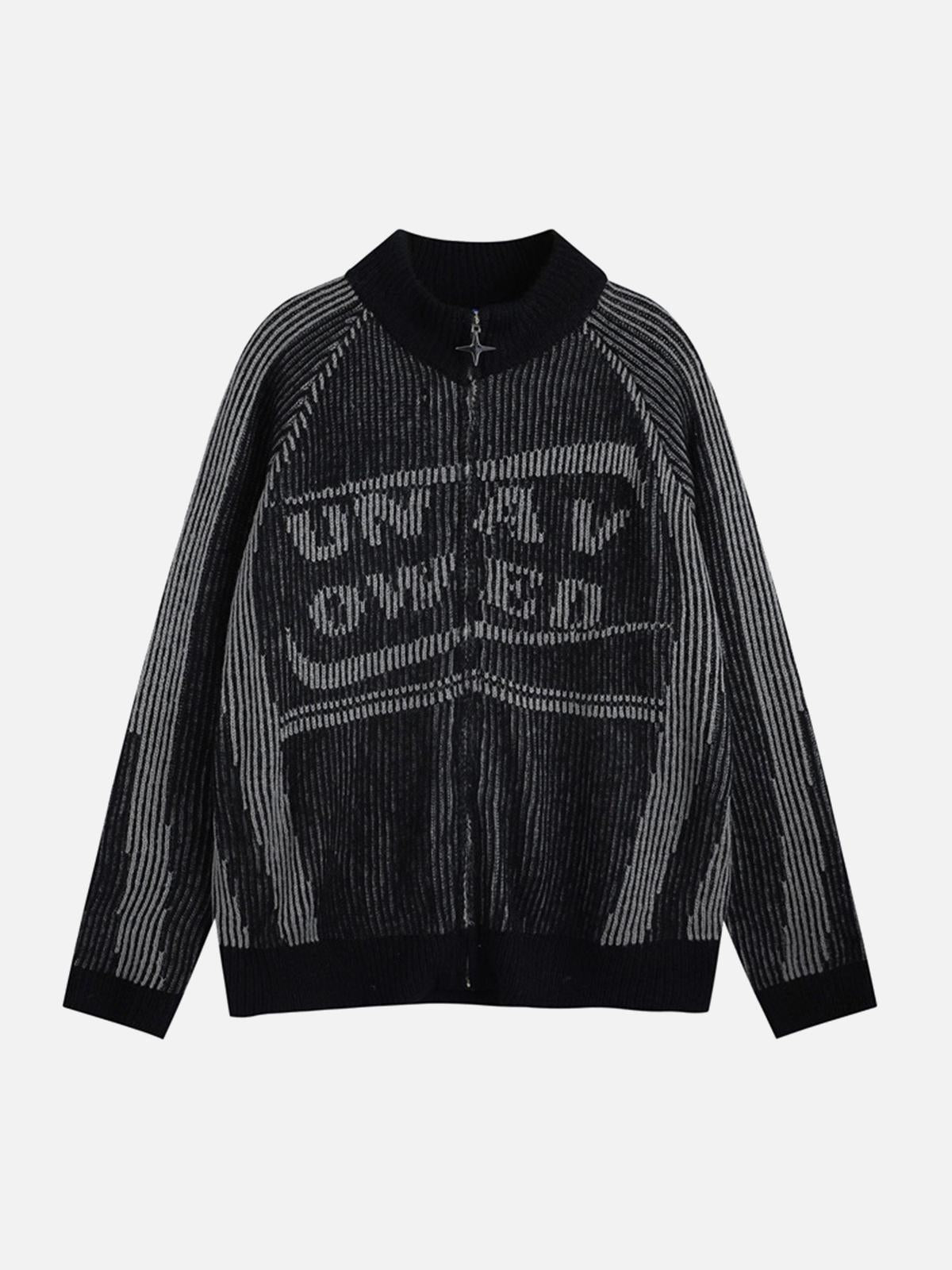 Concert Outfit Stand Collar Cardigan Zip Up Sweater Concert Outfit Stand Collar Cardigan Zip Up Sweater