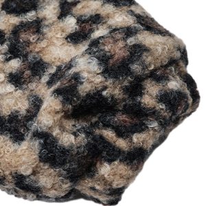 Concert Outfit Stand Collar Cheetah Print Fleece Jacket