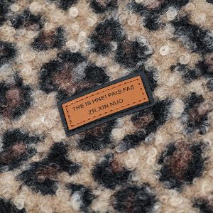 Concert Outfit Stand Collar Cheetah Print Fleece Jacket