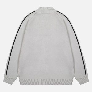 Concert Outfit Stand Collar Racing Zip-Up Cardigan