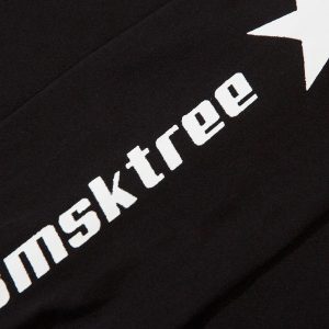 Concert Outfit Star Contrast Color Long Sleeve Quarter Zipper Shirt