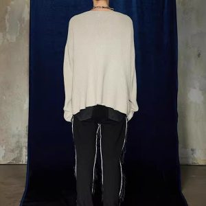 Concert Outfit Star Cutout Boatneck Sweater