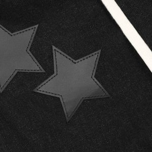 Concert Outfit Star Embroidered Elastic Waist Jeans