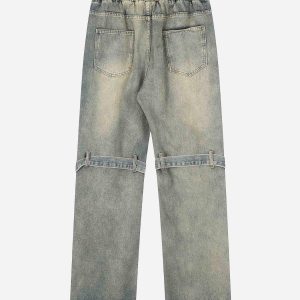 Concert Outfit Star Embroidered Elastic Waist Jeans