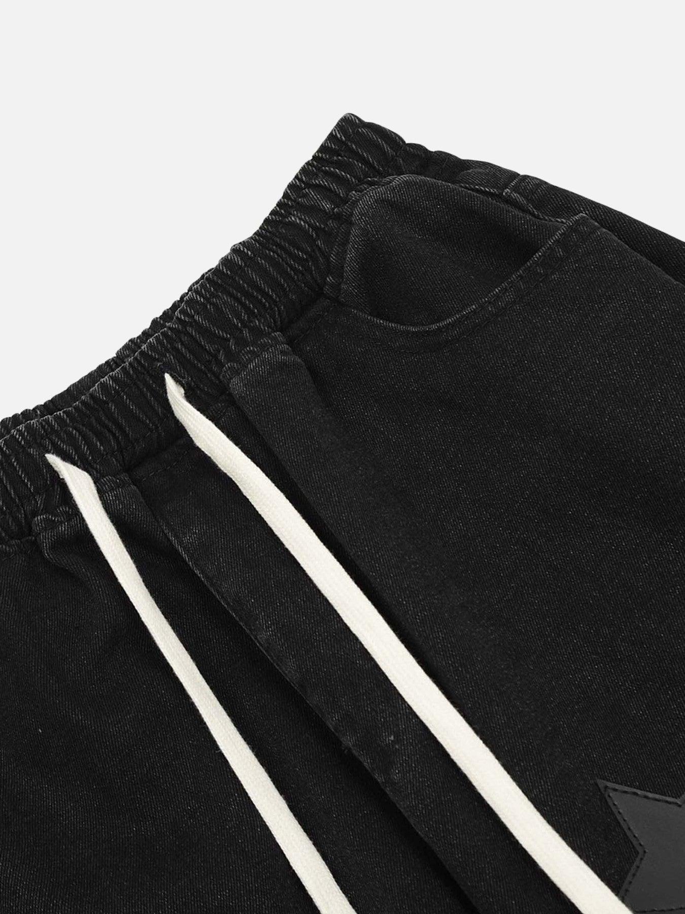 Concert Outfit Star Embroidered Elastic Waist Jeans Concert Outfit Star Embroidered Elastic Waist Jeans