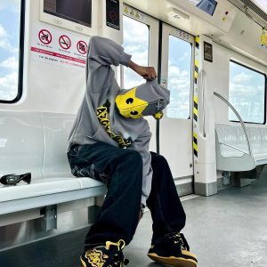 Concert Outfit Star Embroidered Hooded Sweatshirt