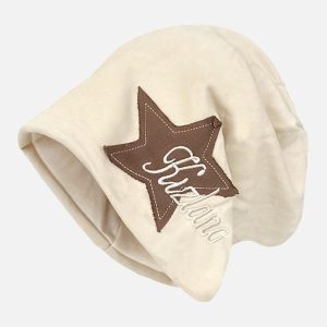 Concert Outfit Star Embroidered Wrap Hat