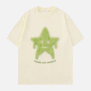 Concert Outfit Star Embroidery Tee