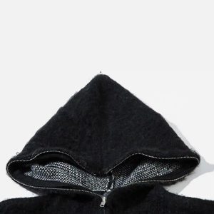 Concert Outfit Star Graffiti Knitted Zip-Up Hoodie