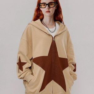 Concert Outfit Star Graphic Print Hoodie