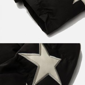 Concert Outfit Star Letter Embroidery Winter Coat