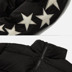 Concert Outfit Star Letter Embroidery Winter Coat