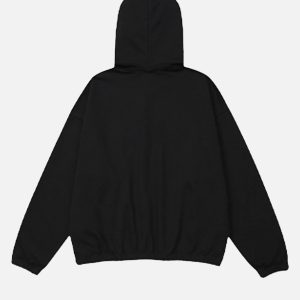 Concert Outfit Star Patchwork Half-Zip Hoodie