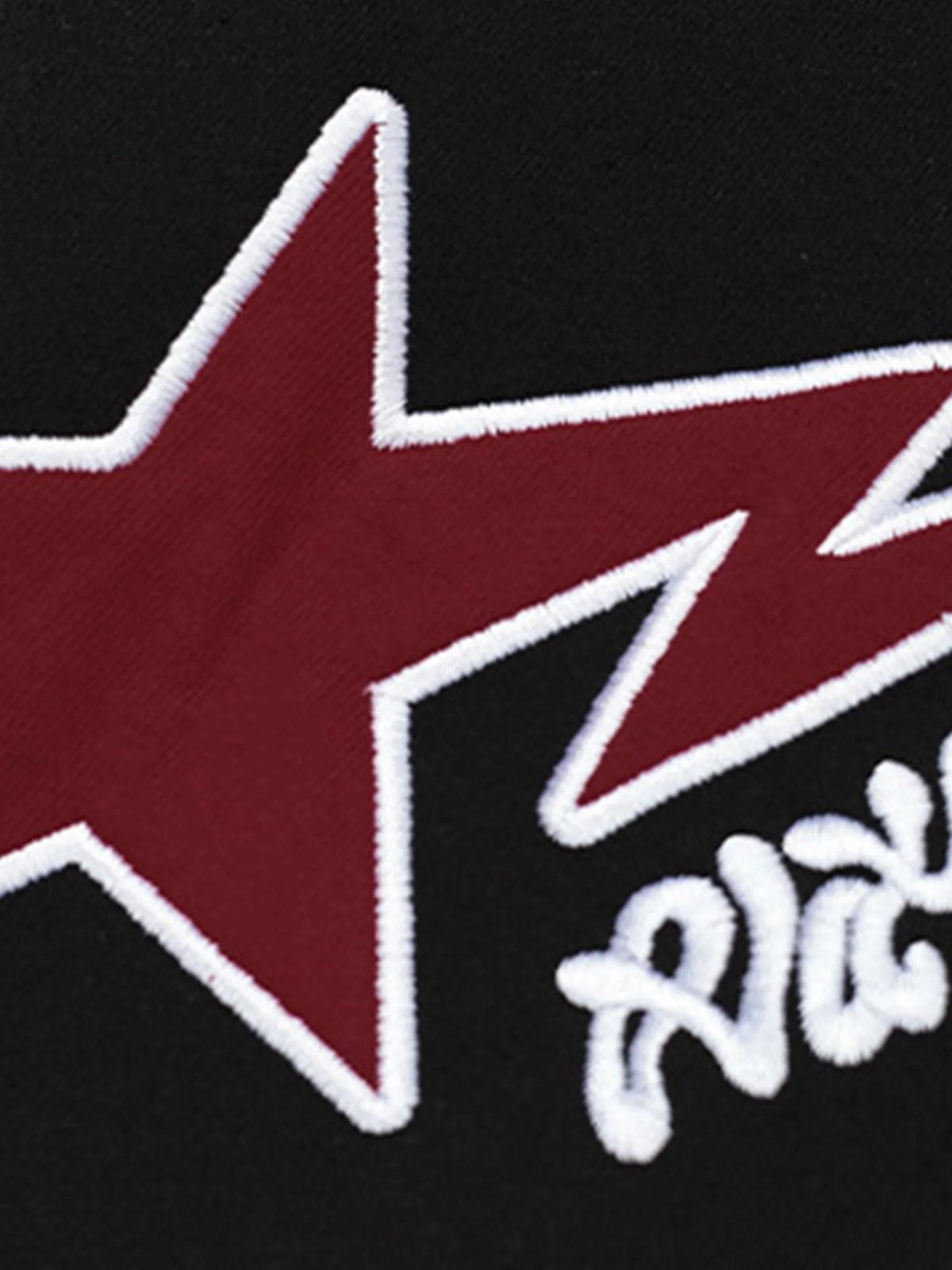 Concert Outfit Star Patchwork Half-Zip Hoodie Concert Outfit Star Patchwork Half-Zip Hoodie