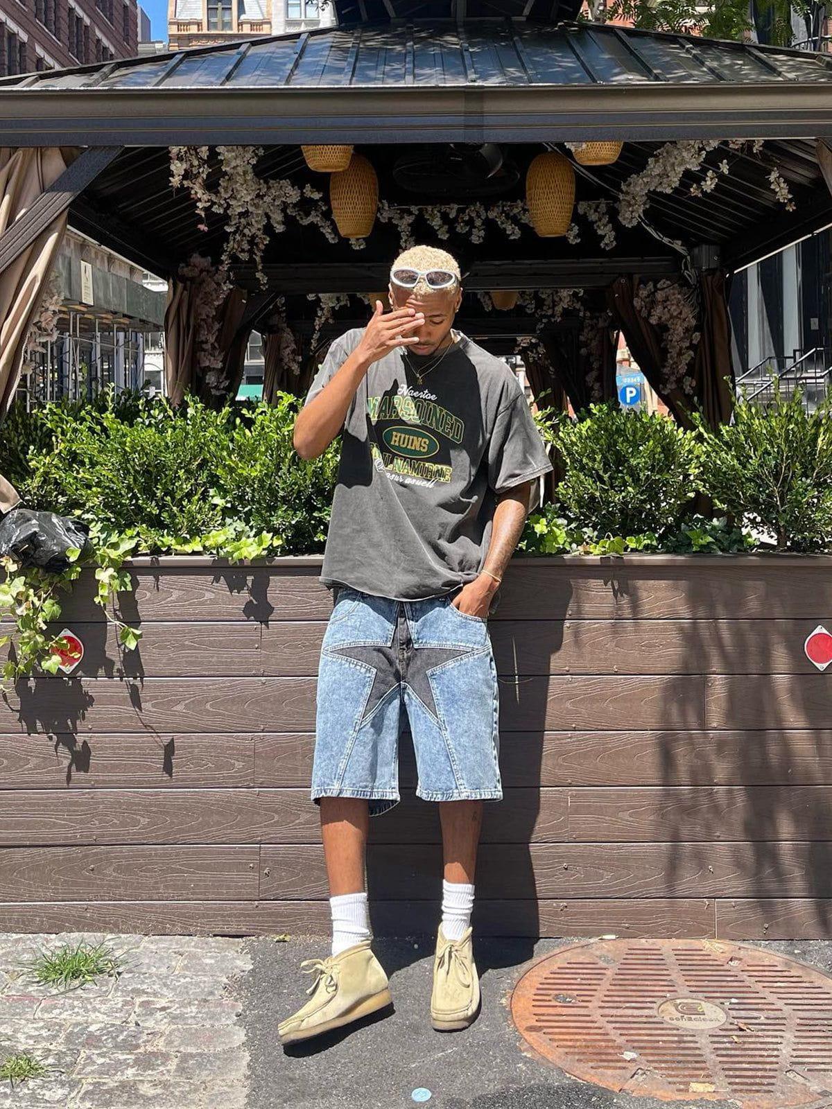 Concert Outfit Star Patchwork Jorts Concert Outfit Star Patchwork Jorts