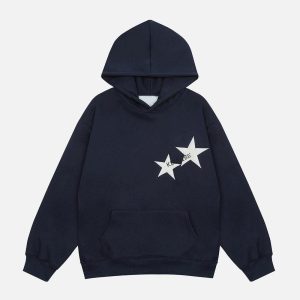 Concert Outfit Star Print Hoodie 'KENVIBE'