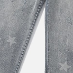 Concert Outfit Star Print Jeans