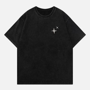 Concert Outfit Star Print Washed Tee