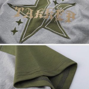 Concert Outfit Star Printing Drawstring Tee