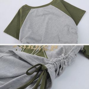 Concert Outfit Star Printing Drawstring Tee