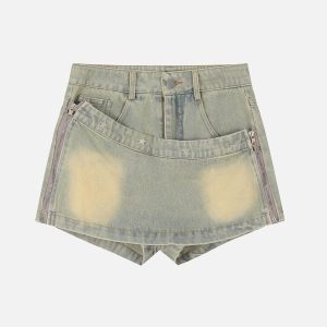 Concert Outfit Star Rivet Leg Sleeves Jorts