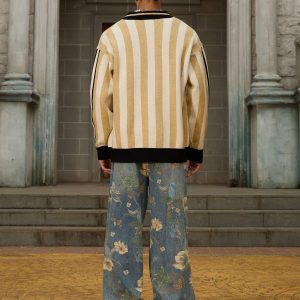 Concert Outfit Star Rugby Striped Sweater