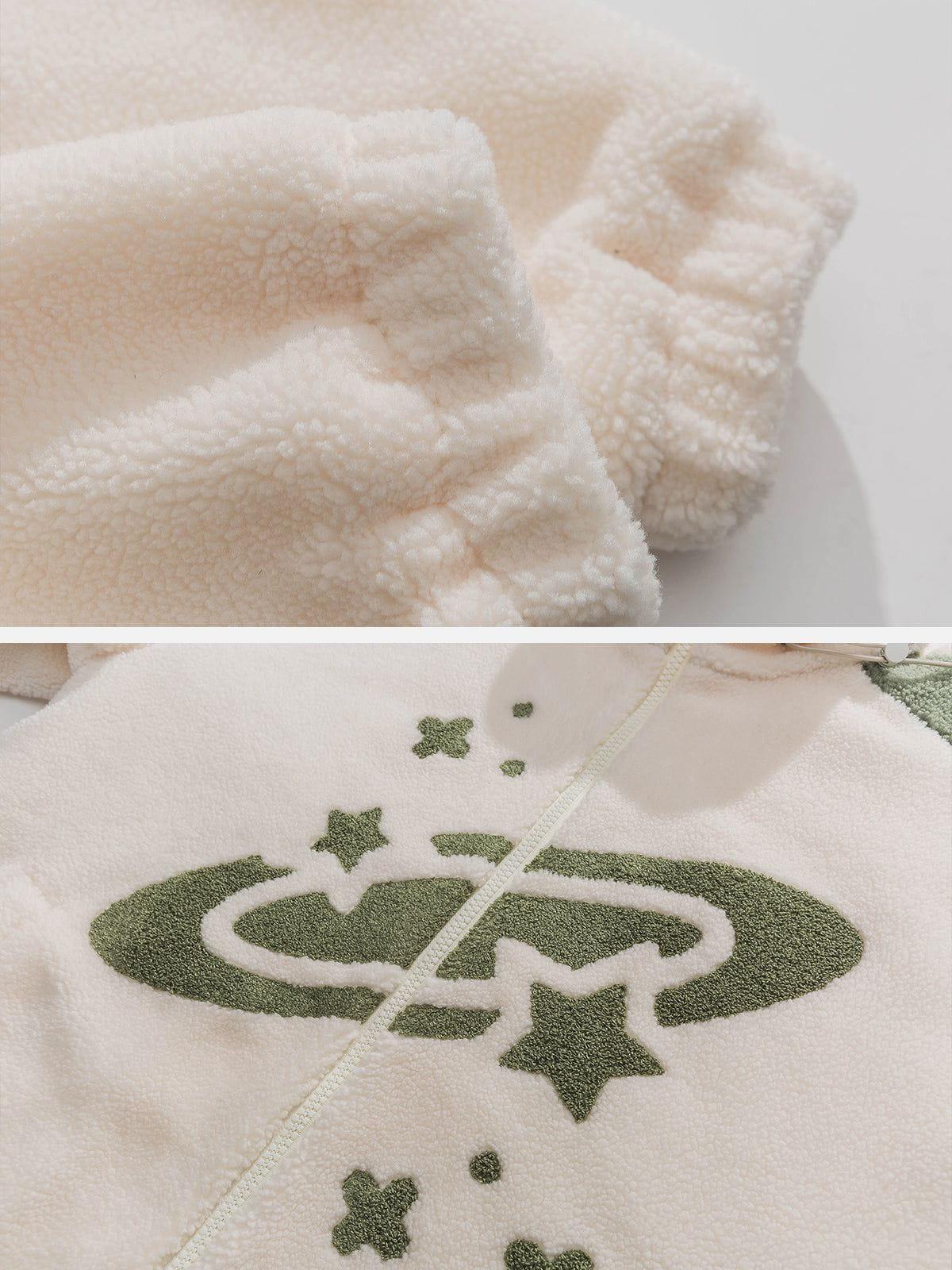 Concert Outfit Star Sky Sherpa Coat Concert Outfit Star Sky Sherpa Coat