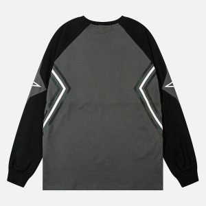 Concert Outfit Star Stitched Studded Long Sleeve T-Shirt