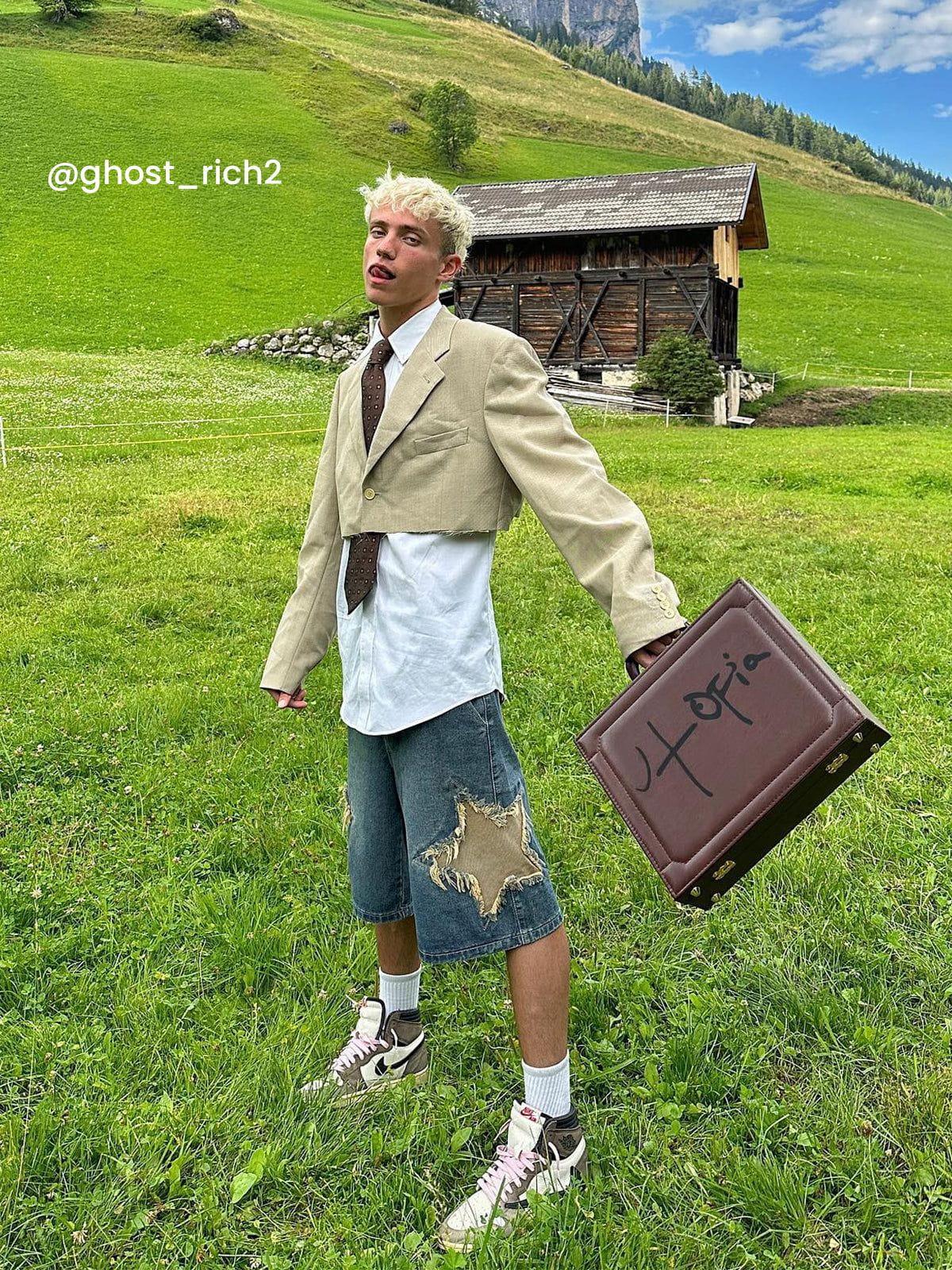 Concert Outfit Star Tassel Patch Gradient Jorts Concert Outfit Star Tassel Patch Gradient Jorts