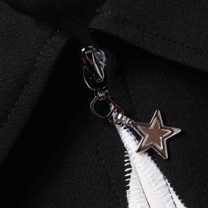 Concert Outfit Star Zipper Design Shirt