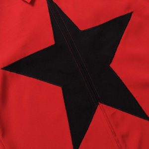 Concert Outfit Star Zipper Design Shirt