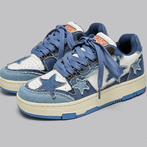 Concert Outfit Stars Casual All-Match Denim Skate Shoes