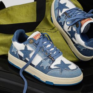 Concert Outfit Stars Casual All-Match Denim Skate Shoes