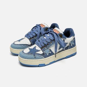 Concert Outfit Stars Casual All-Match Denim Skate Shoes
