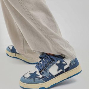Concert Outfit Stars Casual All-Match Denim Skate Shoes