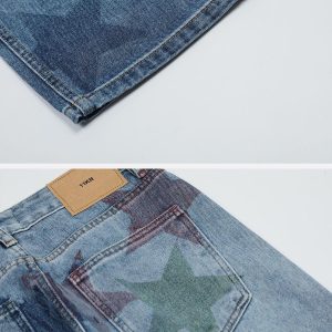Concert Outfit Stars Print Jeans