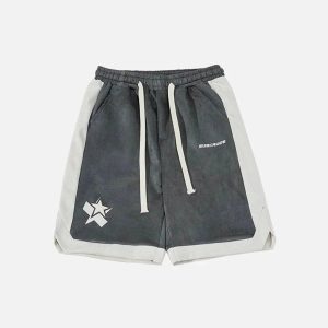 Concert Outfit Stereoscopic Star Suede Shorts