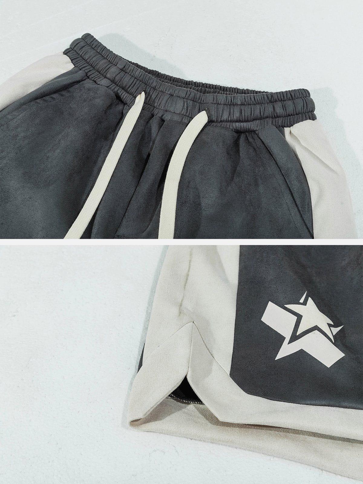 Concert Outfit Stereoscopic Star Suede Shorts Concert Outfit Stereoscopic Star Suede Shorts