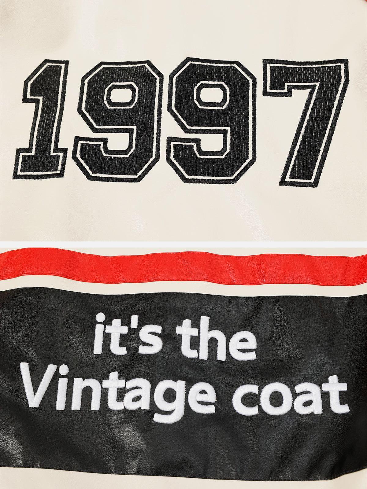 Concert Outfit Stitching Color Motorcycle Jacket Concert Outfit Stitching Color Motorcycle Jacket