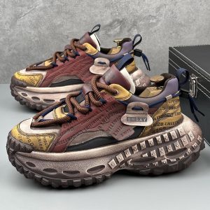 Concert Outfit Stitching Letter Tire Sole Platform Sneakers