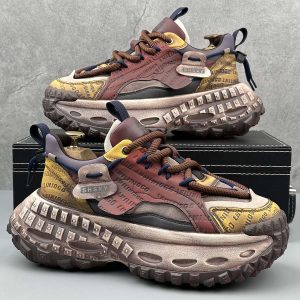 Concert Outfit Stitching Letter Tire Sole Platform Sneakers