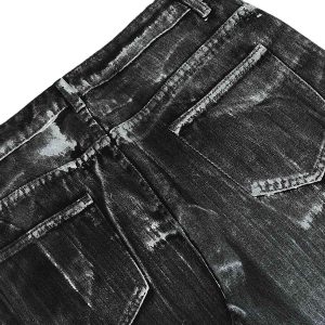 Concert Outfit Street Batik Deconstructed Split Jeans