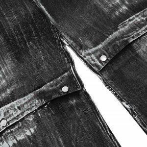 Concert Outfit Street Batik Deconstructed Split Jeans