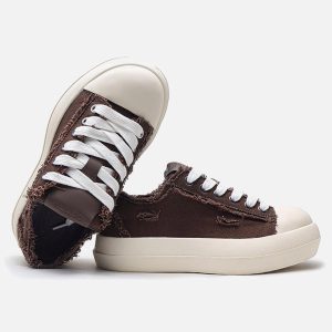 Concert Outfit Street Beard Split Hole Sneakers