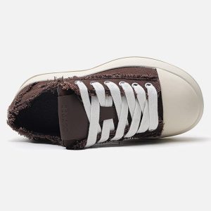 Concert Outfit Street Beard Split Hole Sneakers