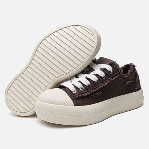 Concert Outfit Street Beard Split Hole Sneakers