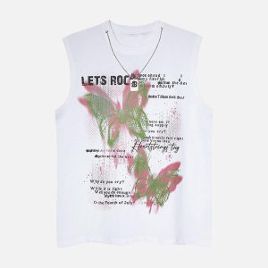 Concert Outfit Street Butterfly Graphic Tank Top