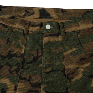 Concert Outfit Street Camouflage Multi Pocket Cargo Pants