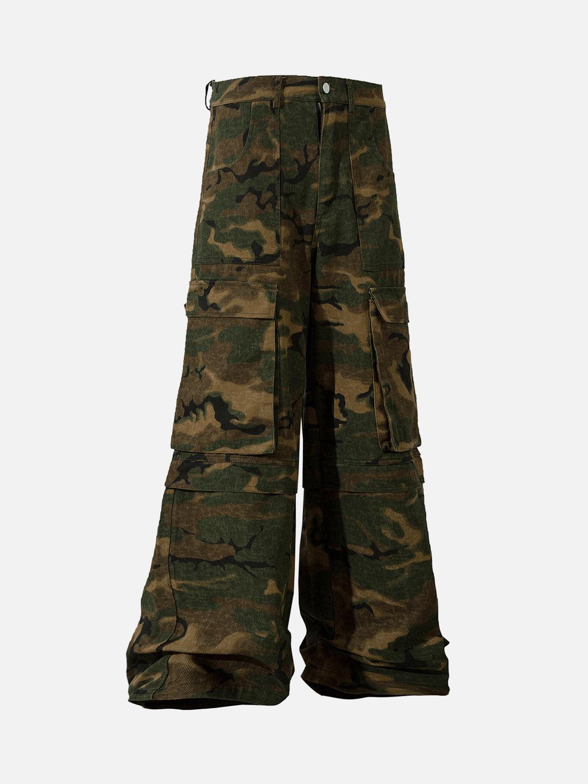 Concert Outfit Street Camouflage Multi Pocket Cargo Pants Concert Outfit Street Camouflage Multi Pocket Cargo Pants